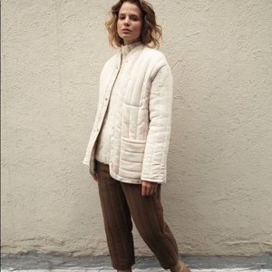 Kordal Studio Sawyer Coat in Natural. Size small.